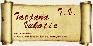 Tatjana Vukotić vizit kartica